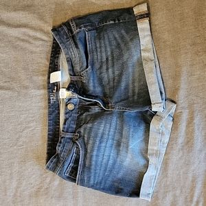 Jean shorts, dark wash